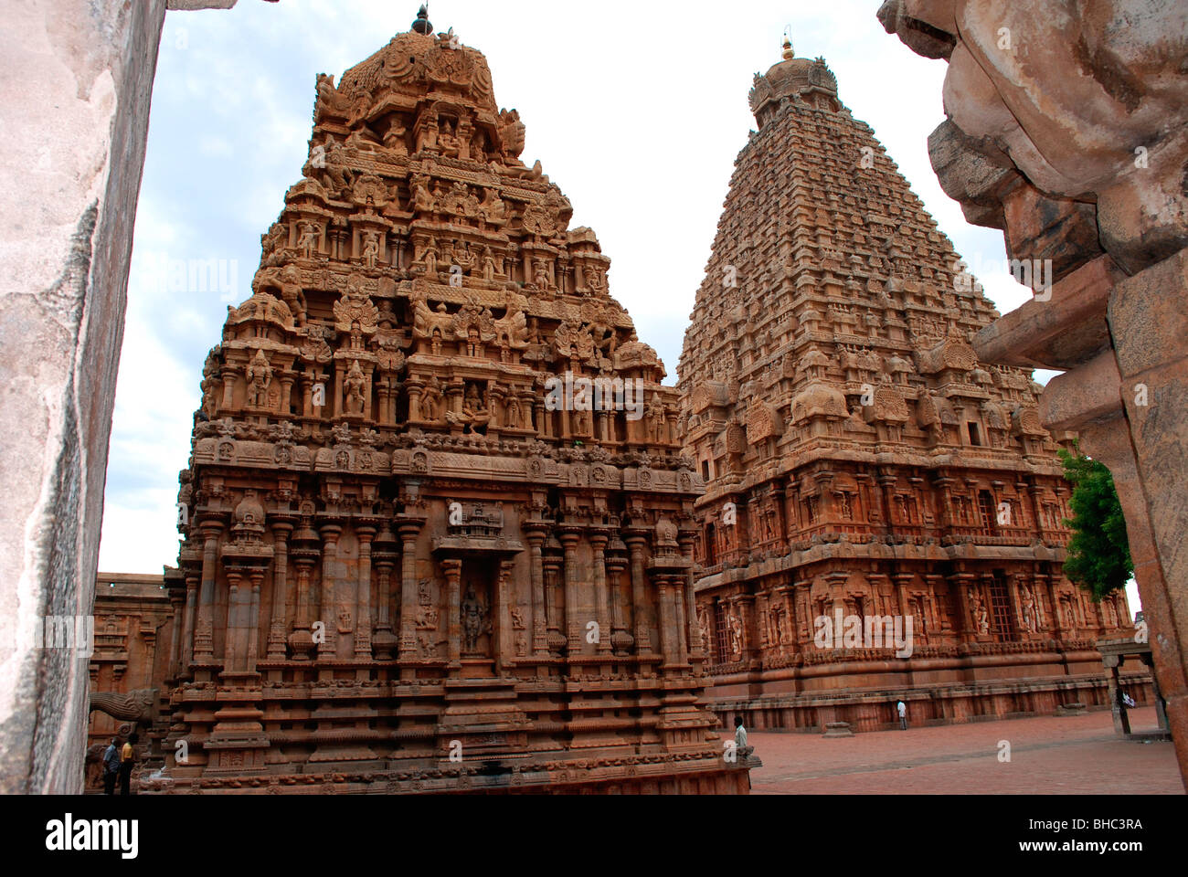 Brahadeeswara-Tempel von Thanjavur [Tanjore]; Indien. Dies ist ein UNESCO-Weltkulturerbe. Stockfoto
