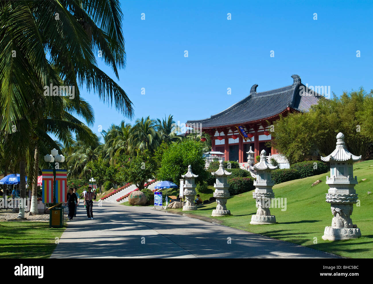 Buddhistischer Tempel in Nanshan Buddhismus Kulturpark, Sanya, Hainan, China Stockfoto