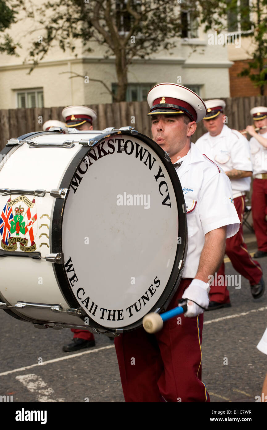 12. Juli Loyalist parade, Belfast, Nordirland Stockfoto