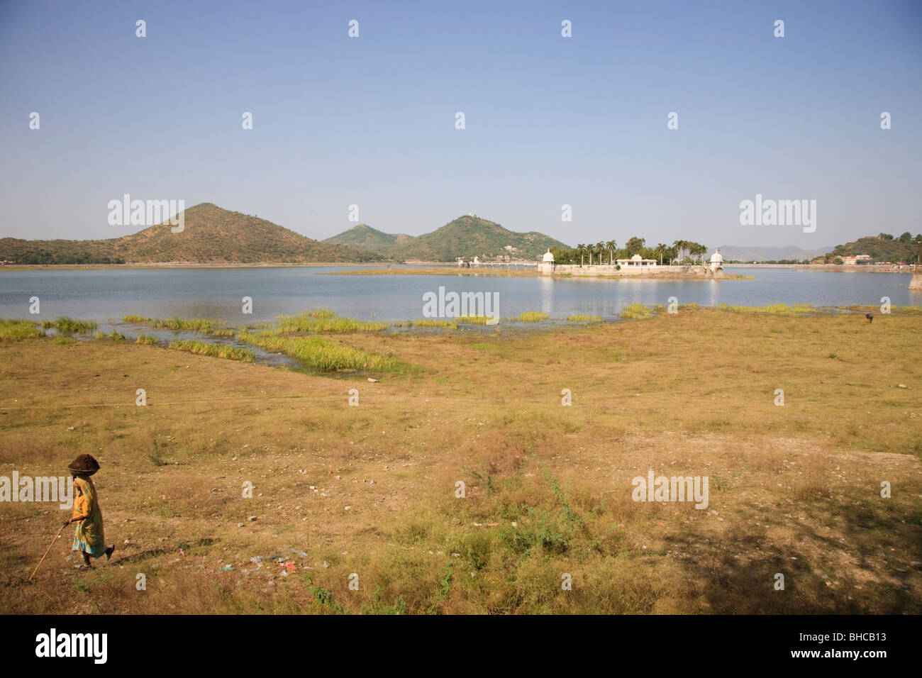 Der See in Udiapur, Indien Stockfoto