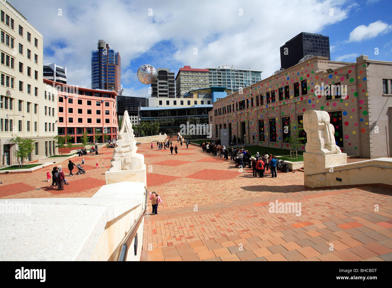 Civic Square Wellington Neuseeland Stockfoto
