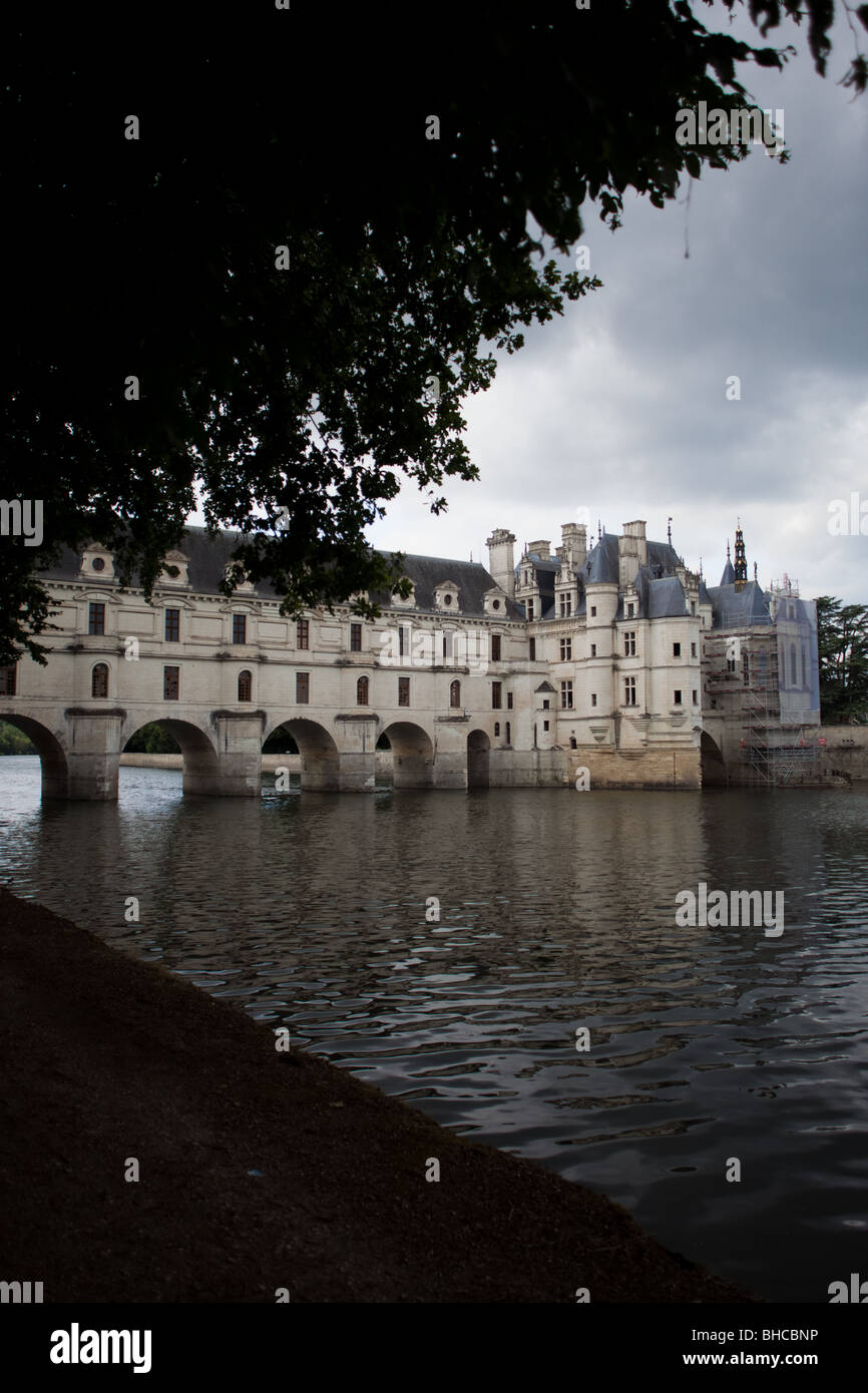Chenonceau Schloss vertikale Stockfoto
