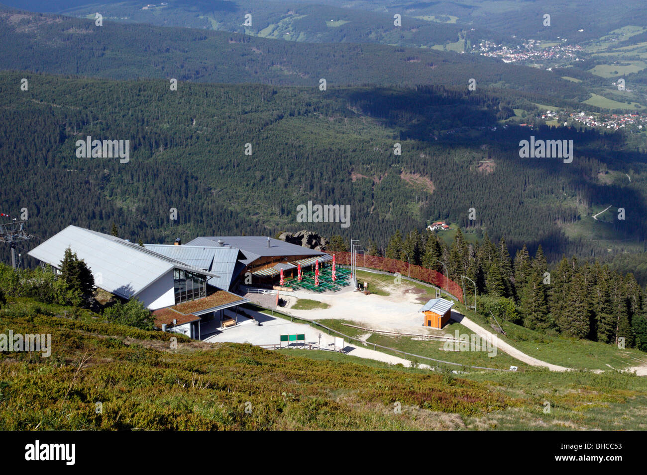 Die Eisensteiner Hütt ' n, einer Lodge in Bayern am großen Arber, ein Berg in Bayern Stockfoto