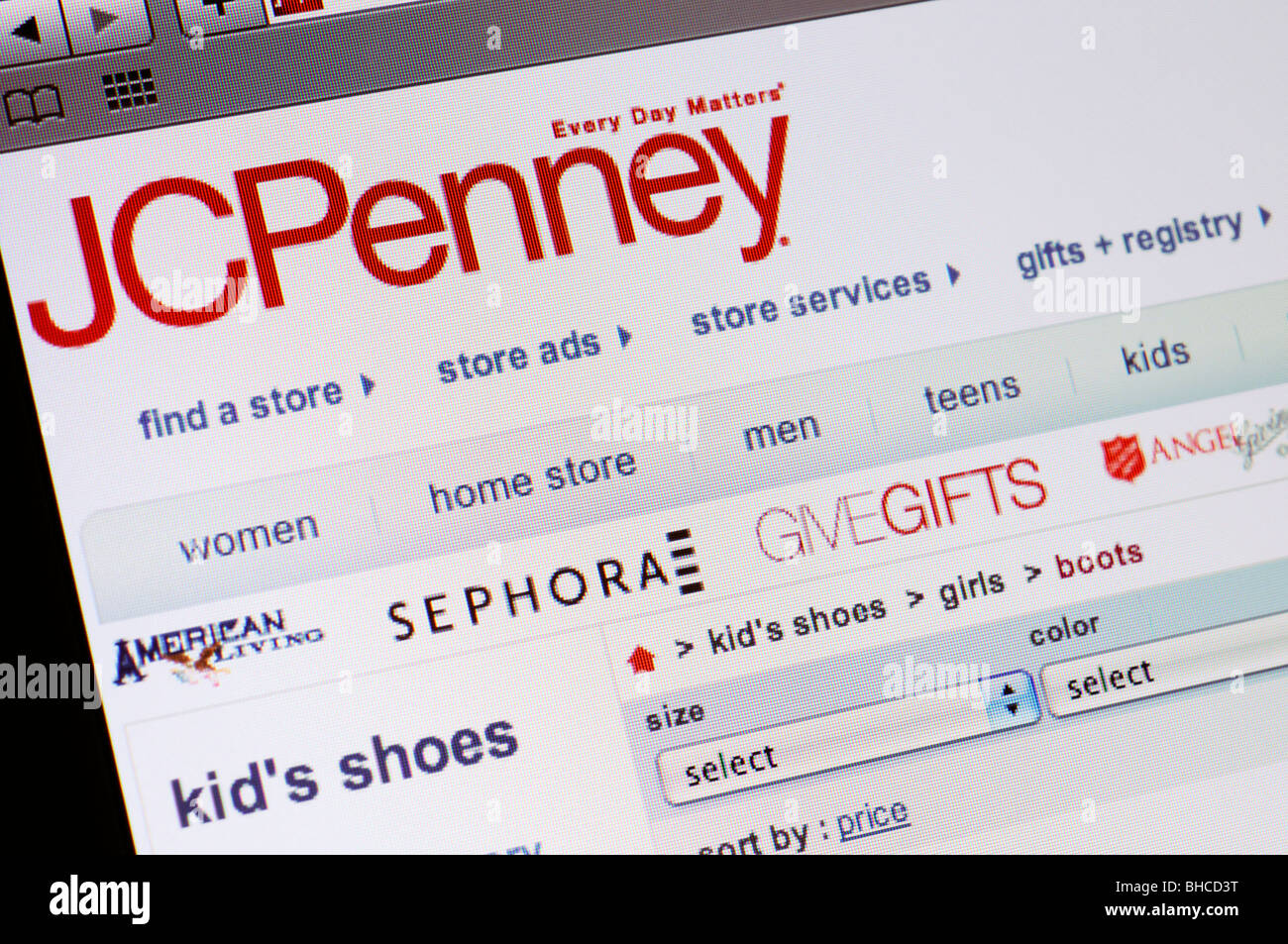 JCPenney Department Store-website Stockfoto
