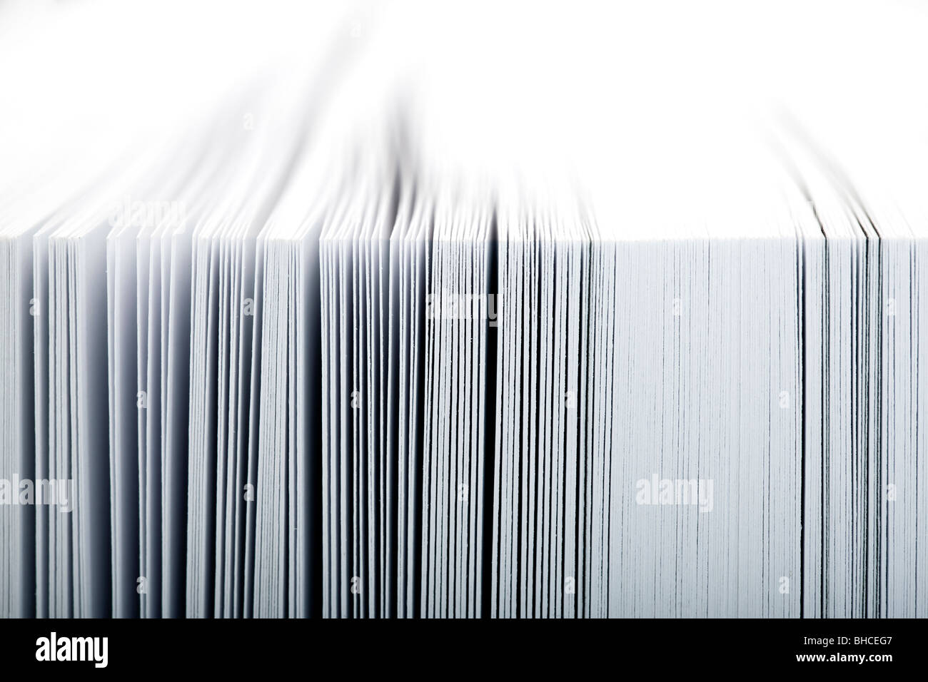 Makro-Bild der Seiten in einem Buch - selektiven Fokus Stockfoto