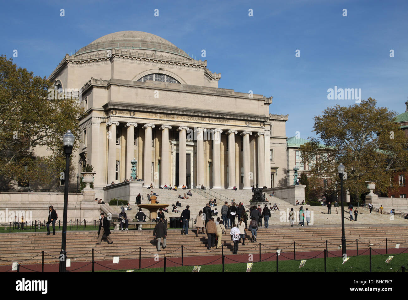 Columbia University, New York City, Bibliothek Stockfoto