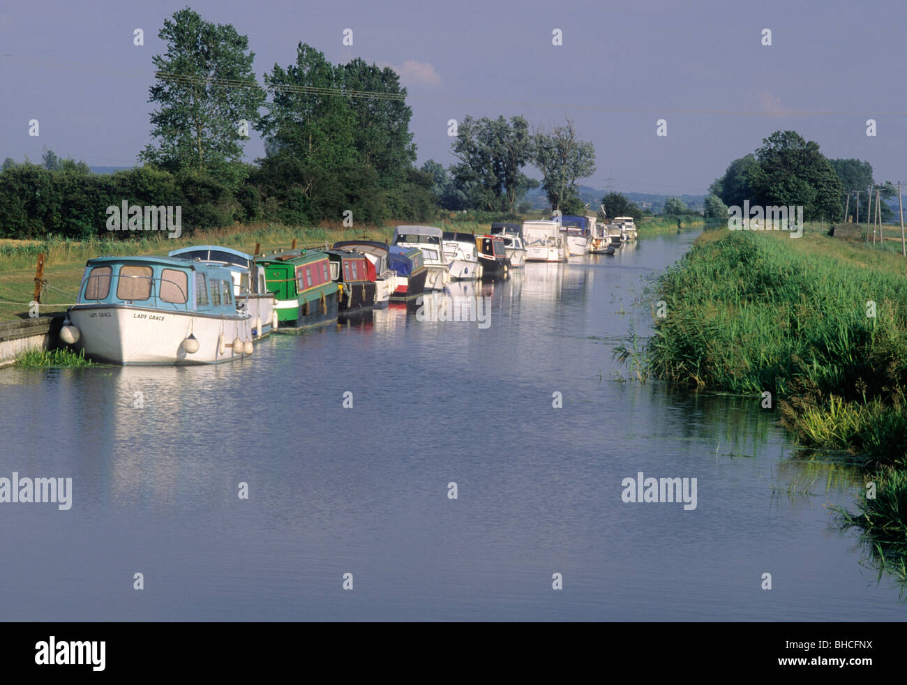 Upware, Cambridgeshire Fluss Cam Boot Boote englische britische Flüsse England UK Stockfoto