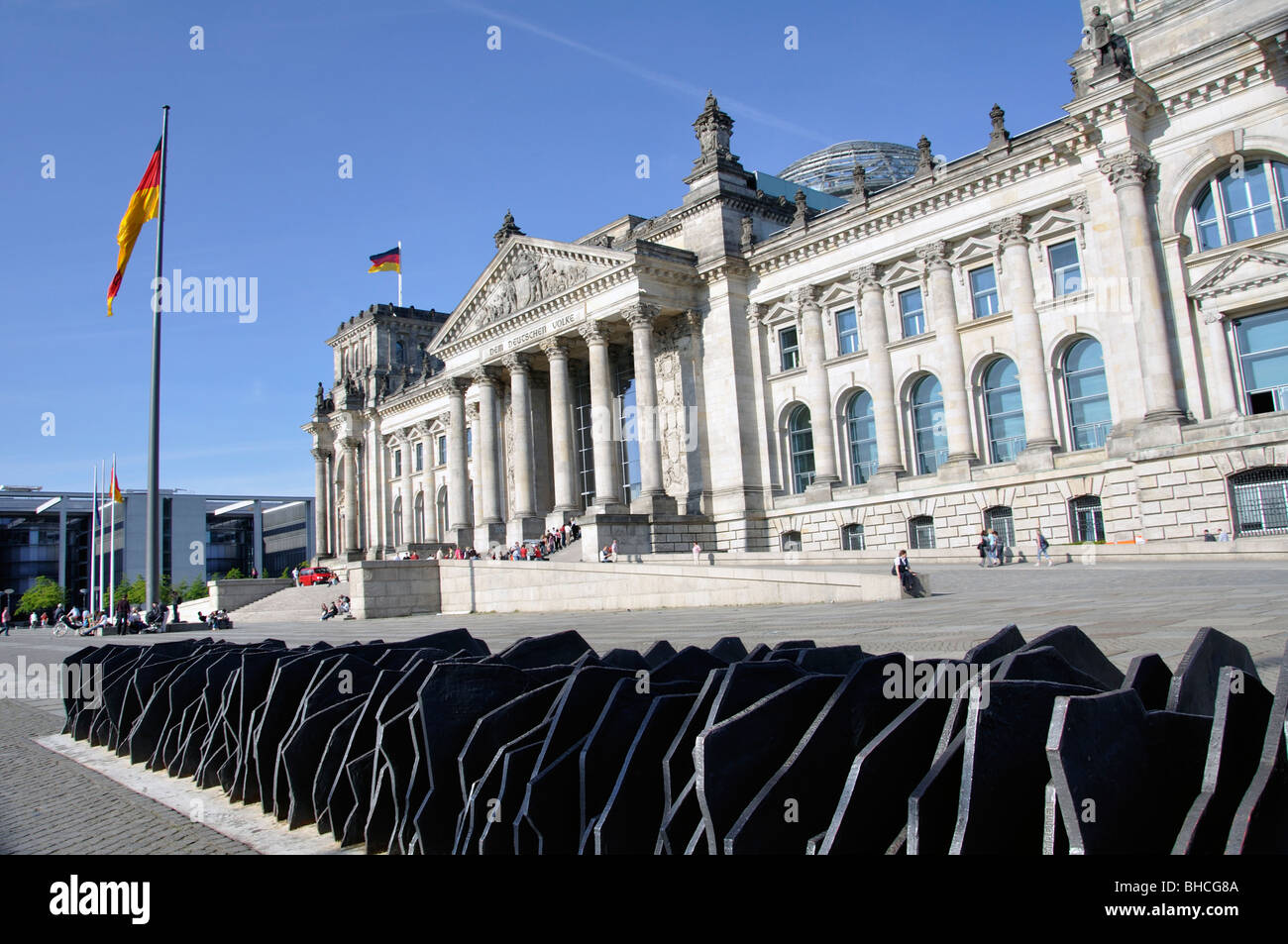 Denkmal von Dieter Appett am Reichstag, Berlin Stockfoto