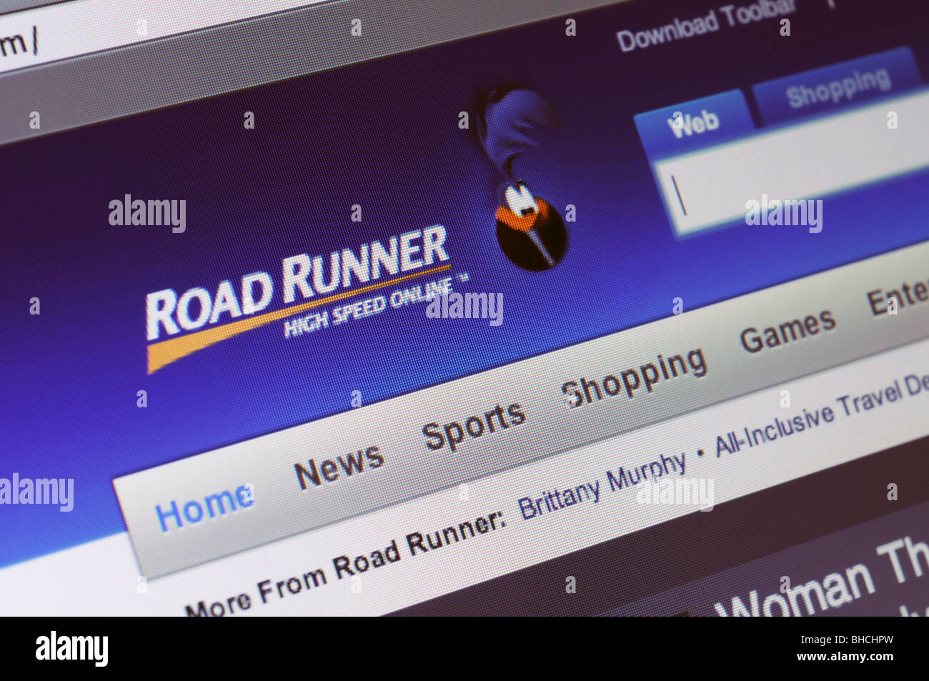 RoadRunner-Internet und Kabel-TV-Anbieter-website Stockfotografie - Alamy