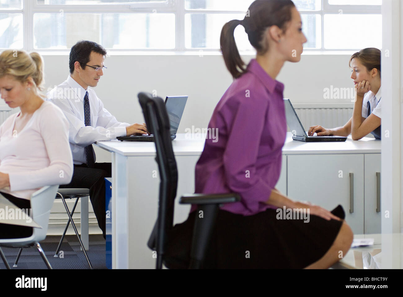 Eine funktionierende Büro Szene Stockfoto