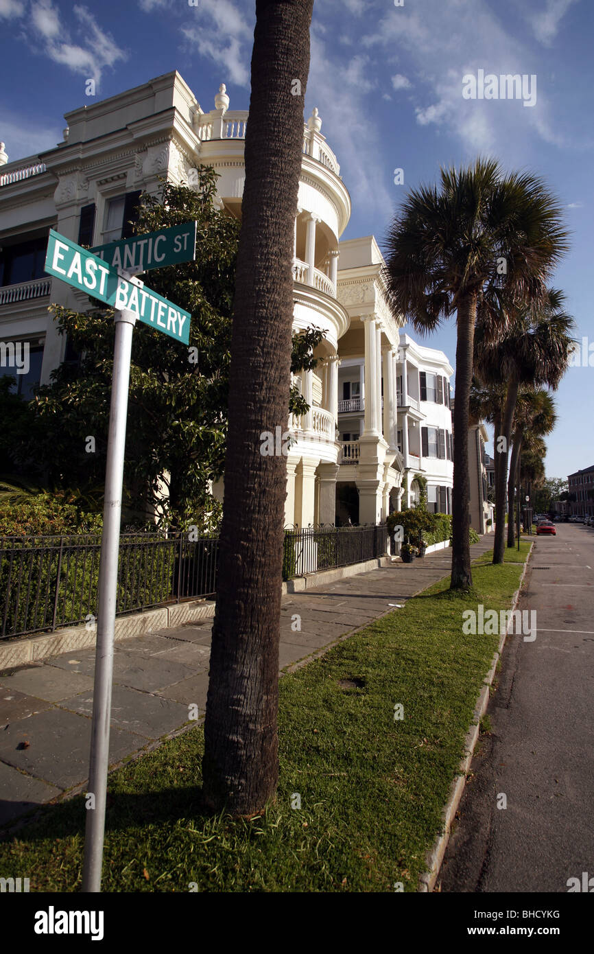 Villen, die Batterie, Charleston, South Carolina, USA Stockfoto