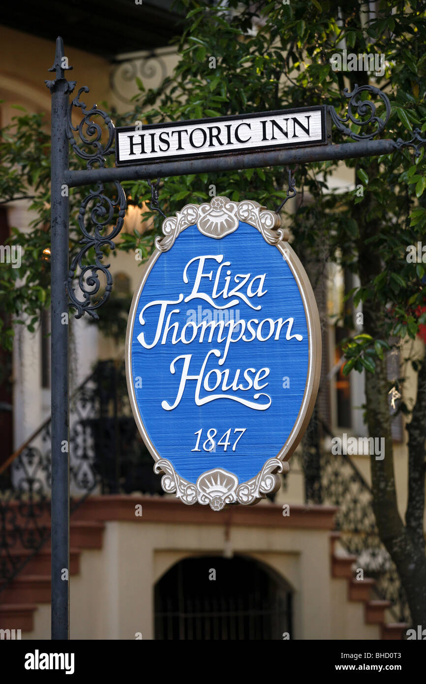 Eliza-Thompson-Haus, Bett & Breakfast Inn, Savannah, Georgia, USA Stockfoto