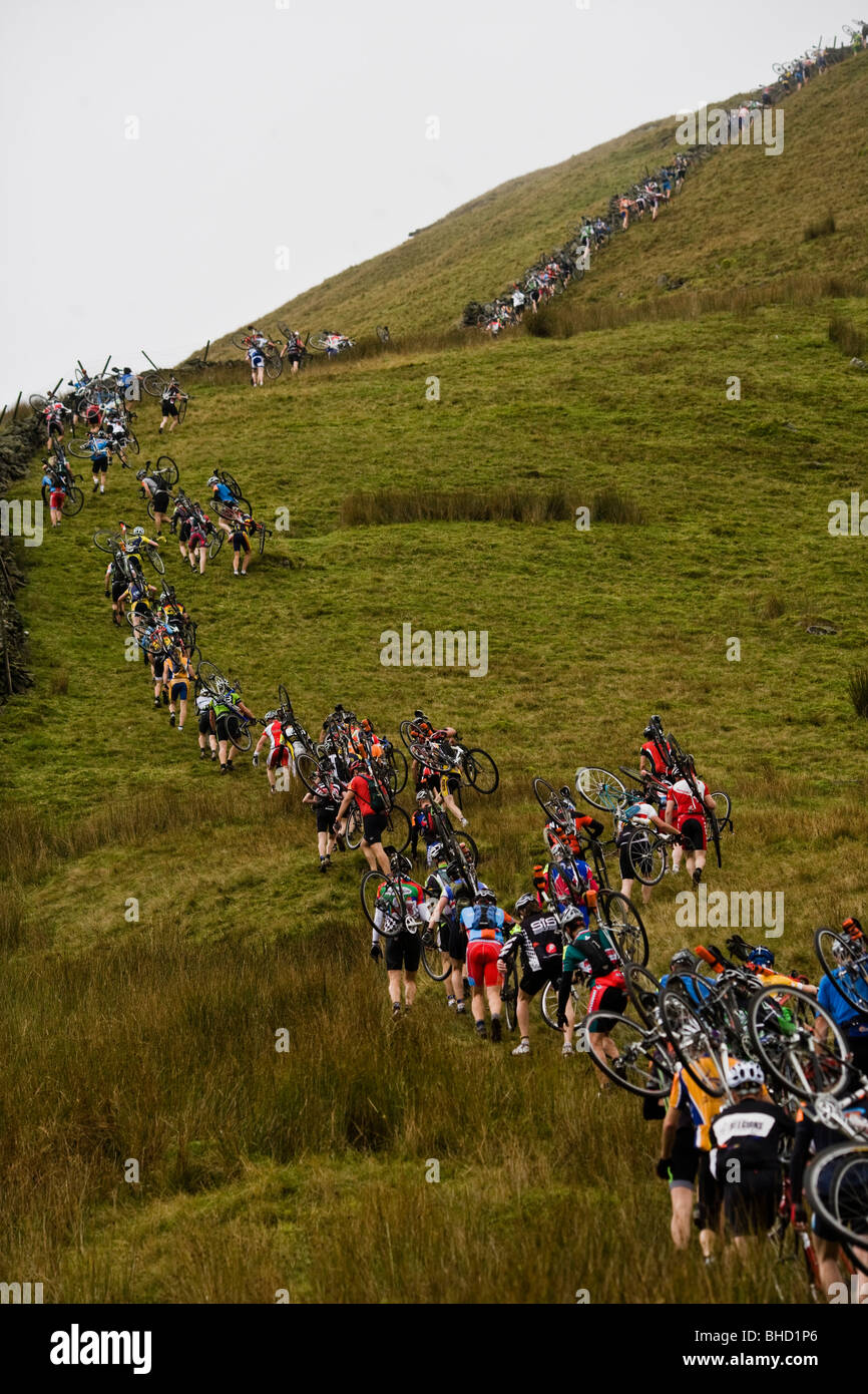 Drei Zinnen Cyclo Cross Veranstaltung, Yorkshire. UK Stockfoto