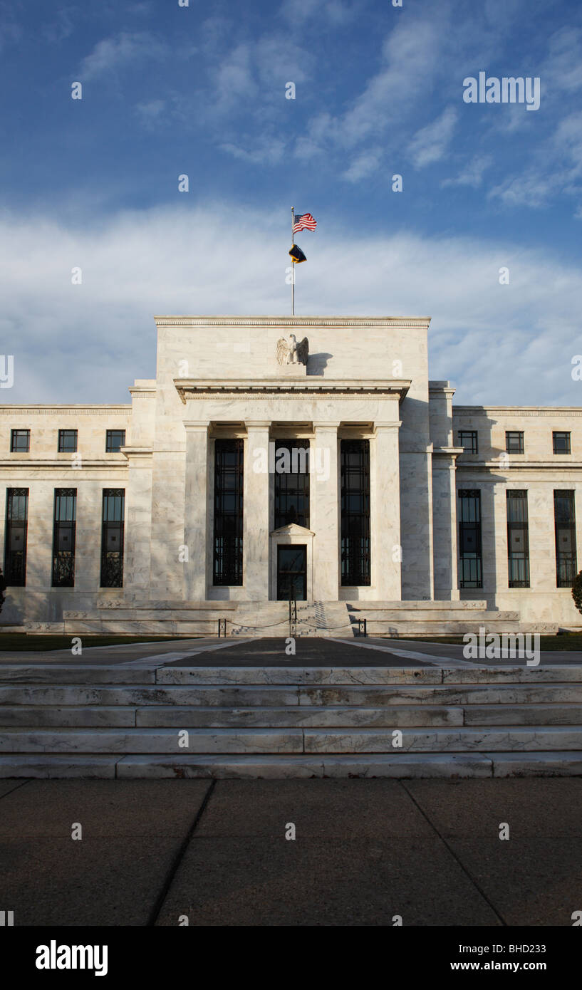 US-Notenbank Federal Reserve Building, Washington DC. Stockfoto