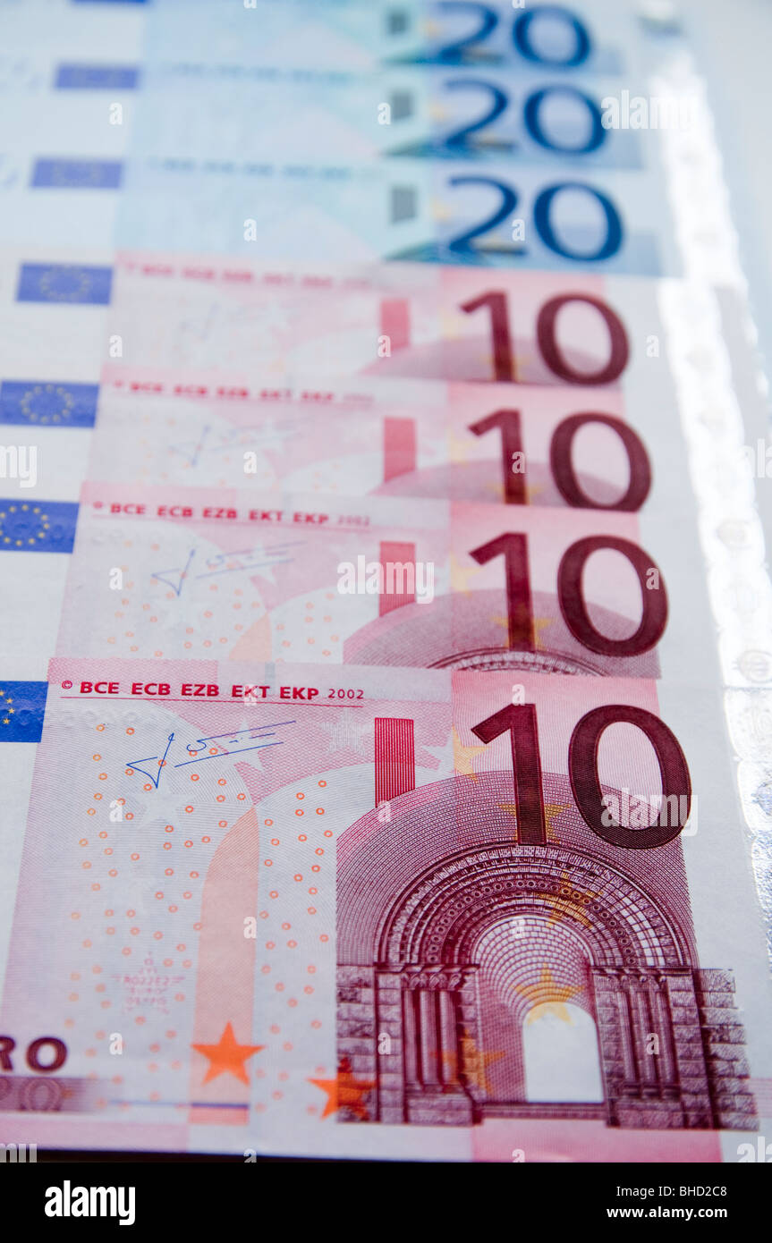 Euro-Banknoten (mit selektiven Fokus) Stockfoto