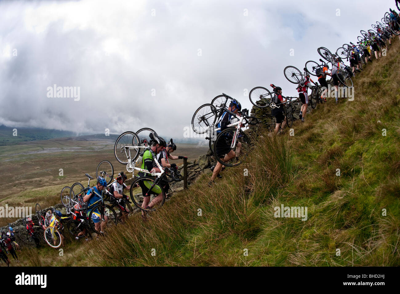 Drei Zinnen Cyclo Cross Veranstaltung, Yorkshire. UK Stockfoto