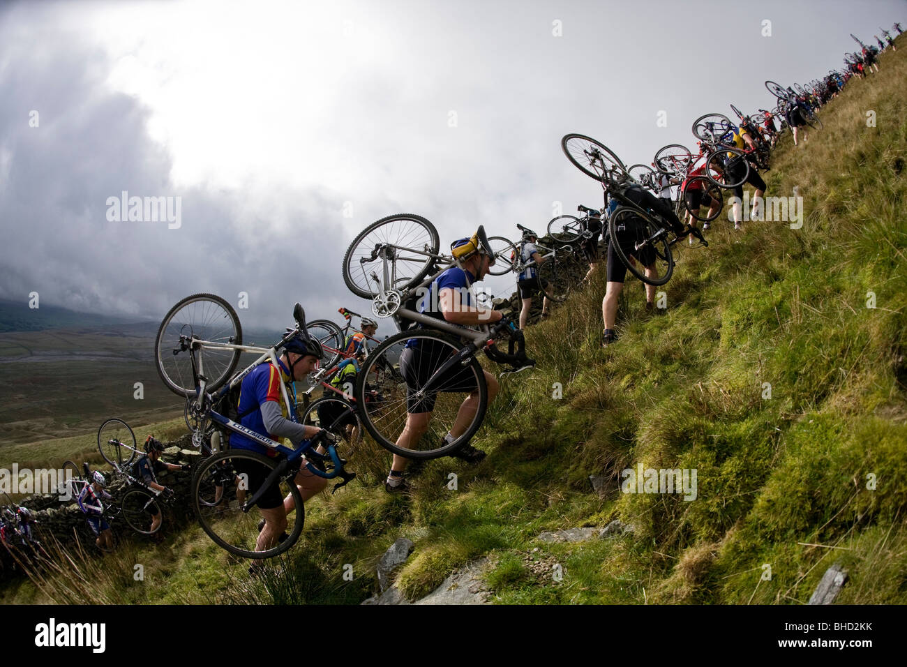 Drei Zinnen Cyclo Cross Veranstaltung, Yorkshire. UK Stockfoto