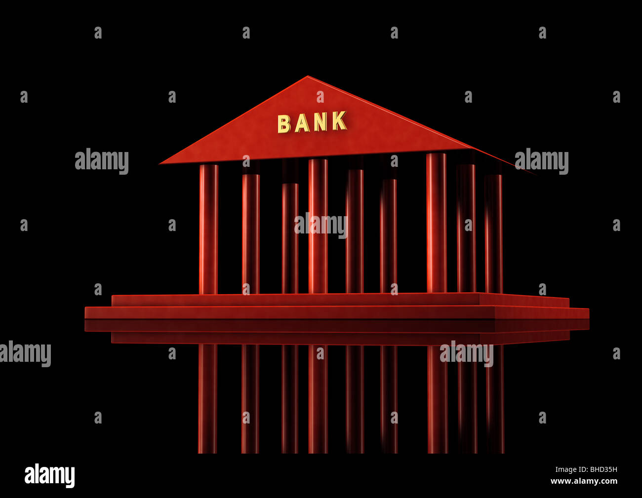 Schild-Bank Stockfoto