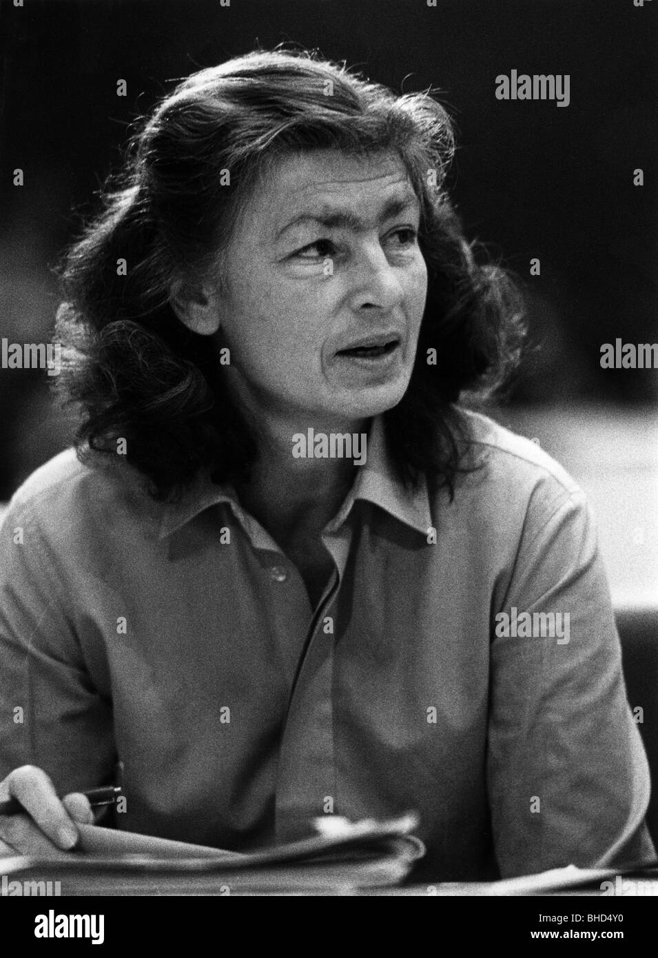 Griesebach, Marion Manon, deutsche Politikerin, Porträt, Bundesparteitag der Grünen, 7.-9.12.1984, Hamburg, Stockfoto