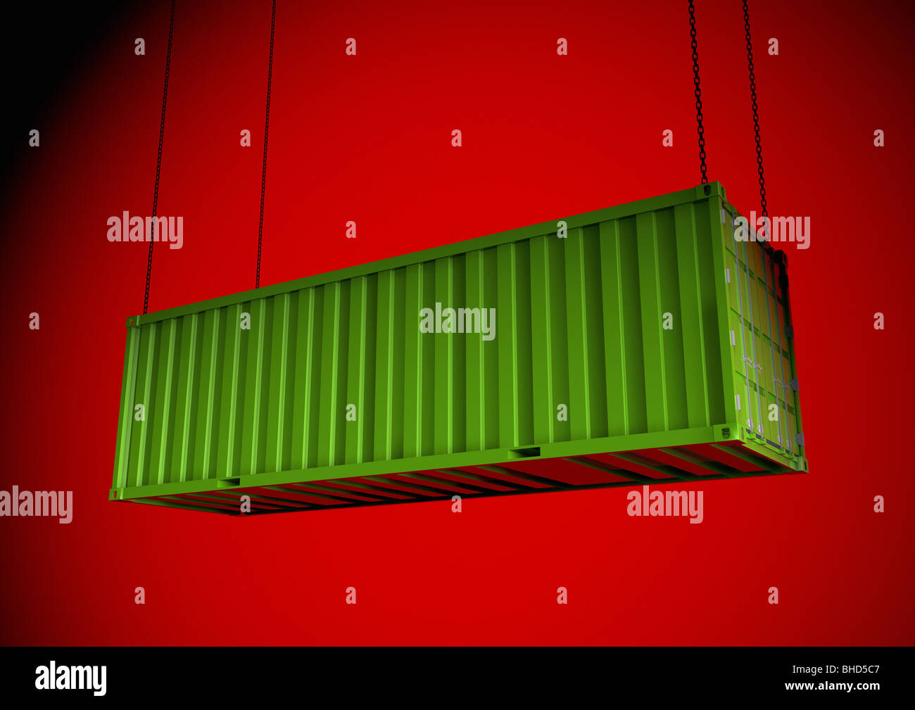 International Container für Fracht (computergenerierte) - Container Für Schiffsfracht Stockfoto