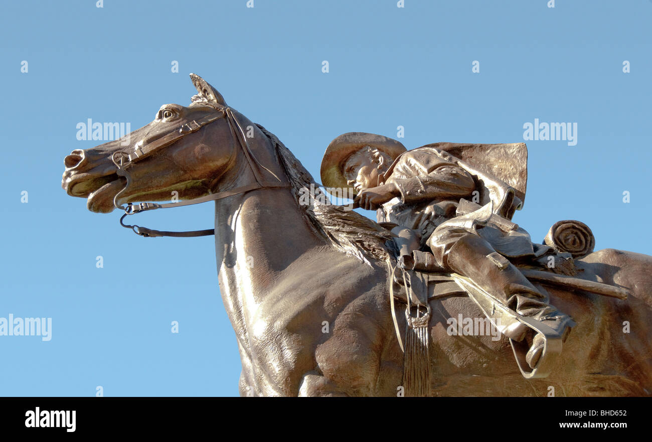 "Terrys Texas Rangers' Statue in Austin, Texas Stockfoto