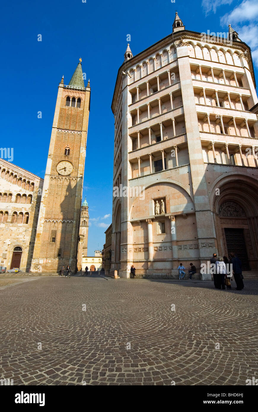 Der Dom und das Baptisterium, Parma, Emilia Romagna, Italien, Europa Stockfoto