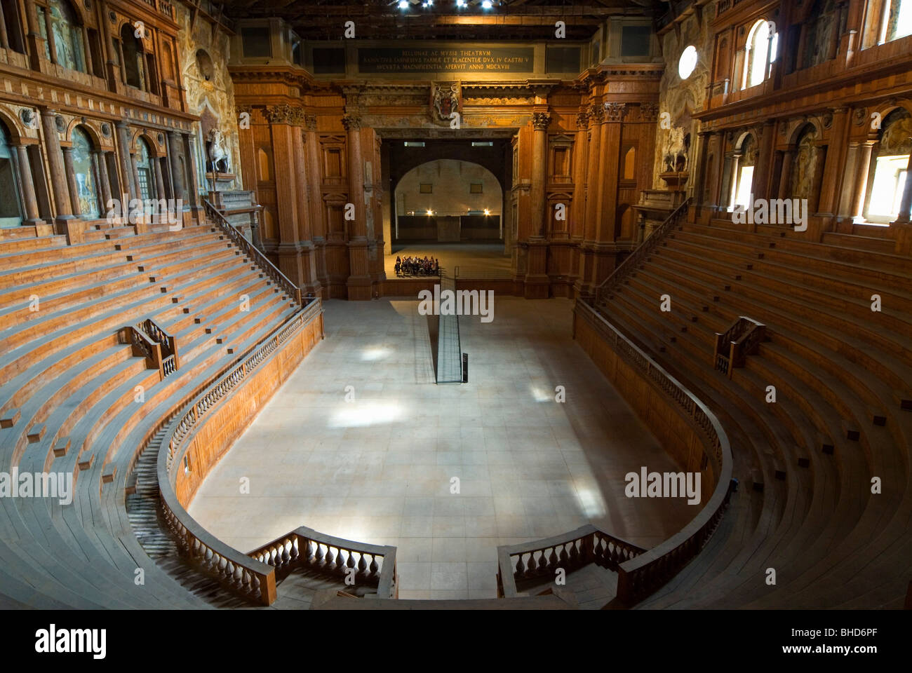 Innere des Farnese Theater, Parma, Emilia Romagna, Italien, Europa Stockfoto