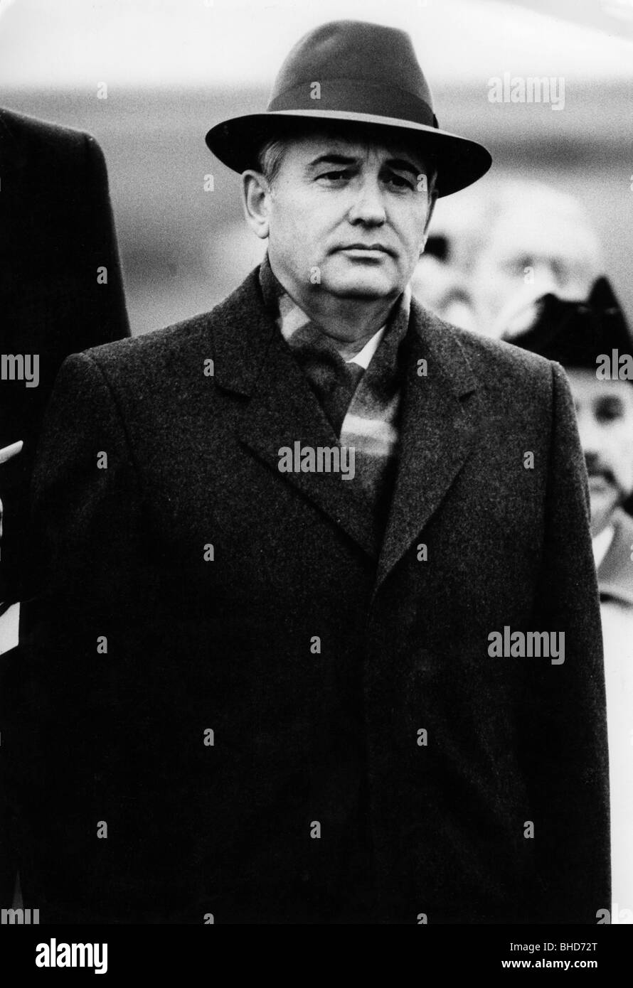 Gorbatschow, Mikhail, * 2.3.1931, Sowjetrepolitiker (KPdSU), halbe Länge, mit Ronald Reagan, Summit, Geneve, Schweiz, 19.11.1985, Stockfoto