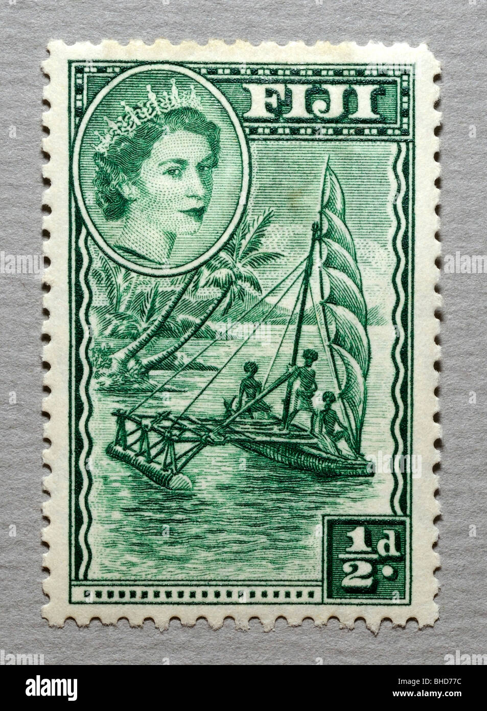 Fidschi-Briefmarke. Stockfoto