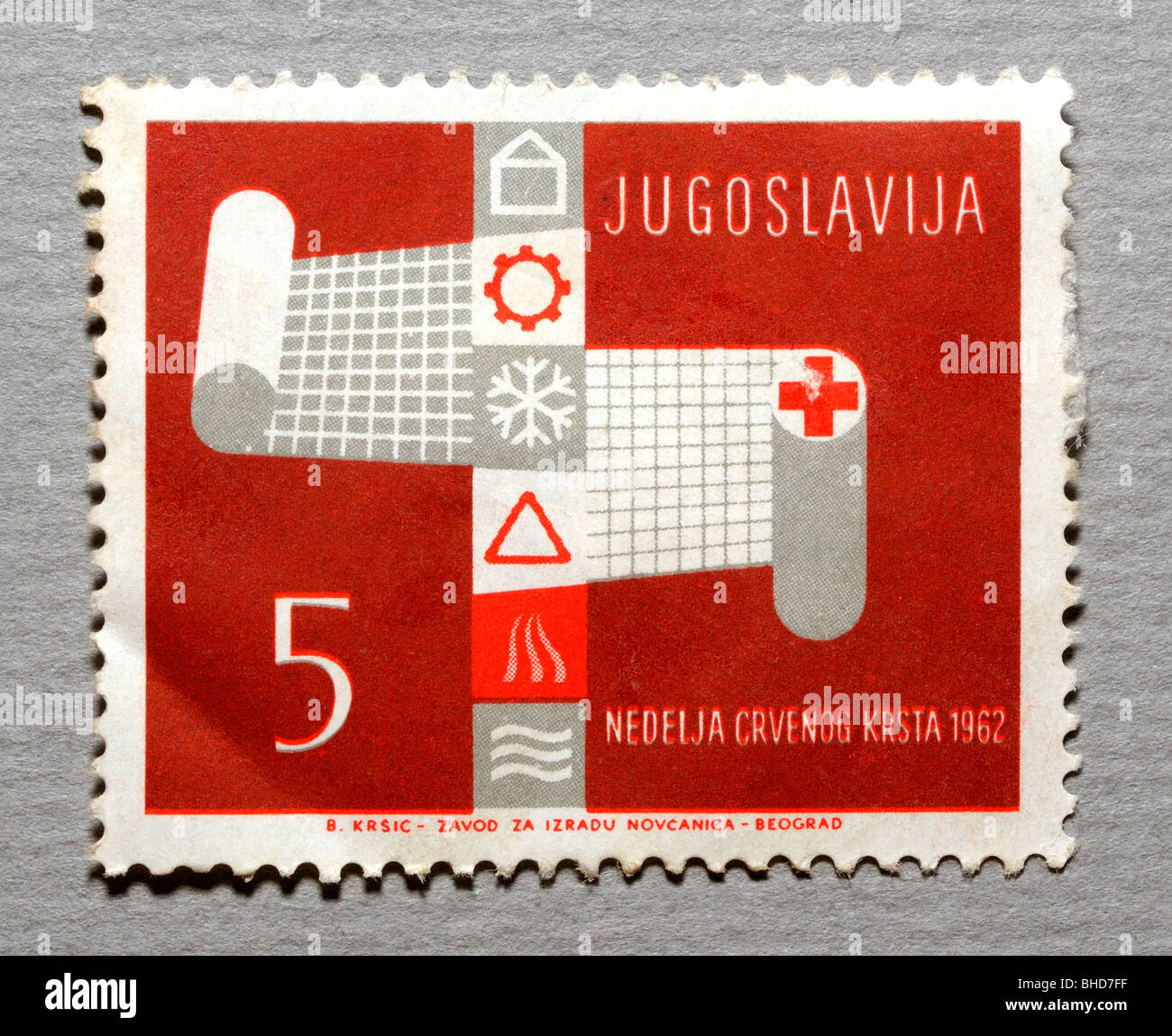 Jugoslawien Jugoslavija Briefmarke. Stockfoto