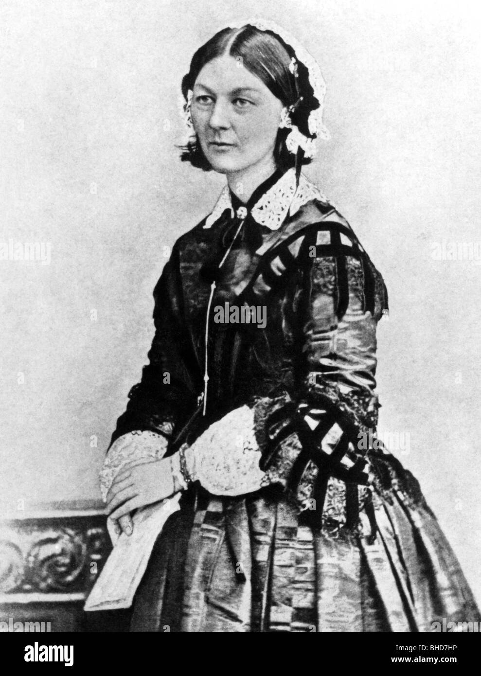 Nightingale, Florenz, 15.5.188 - 13.8.1910, britische Krankenschwester, halbe Länge, ca. 1860, Stockfoto