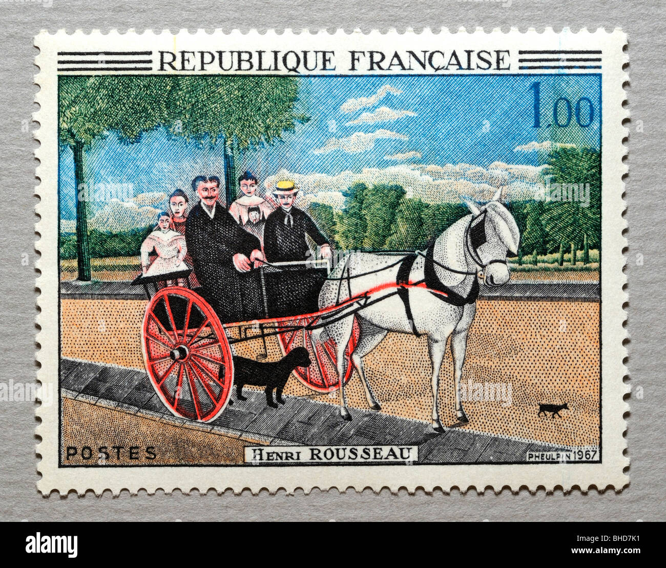 Französische Briefmarke. Stockfoto