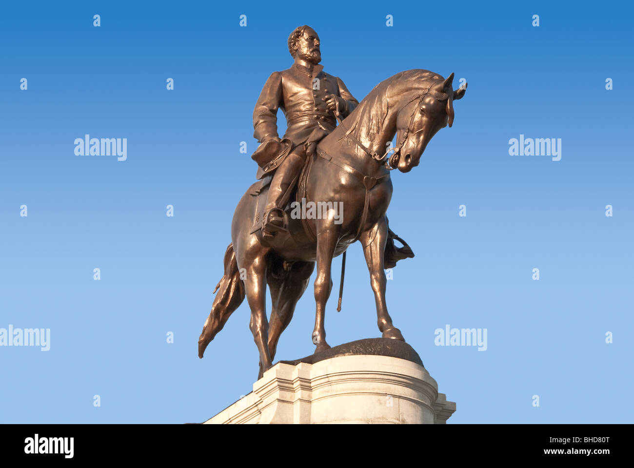 Konföderierten General Robert E. Lee Statue in Richmond, Virginia Stockfoto