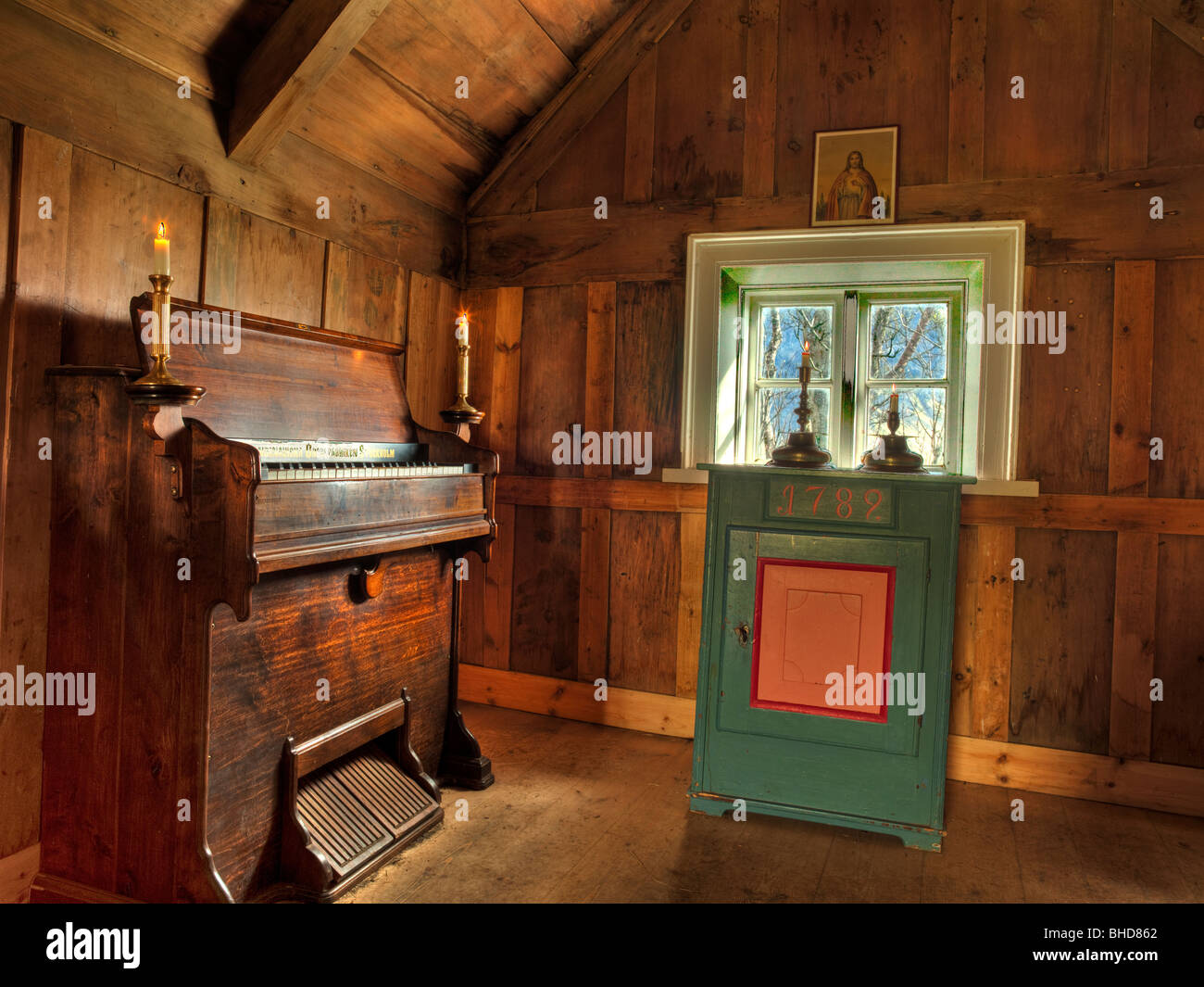 Alte Farm Kirche an Nupsstadur, Island Stockfoto