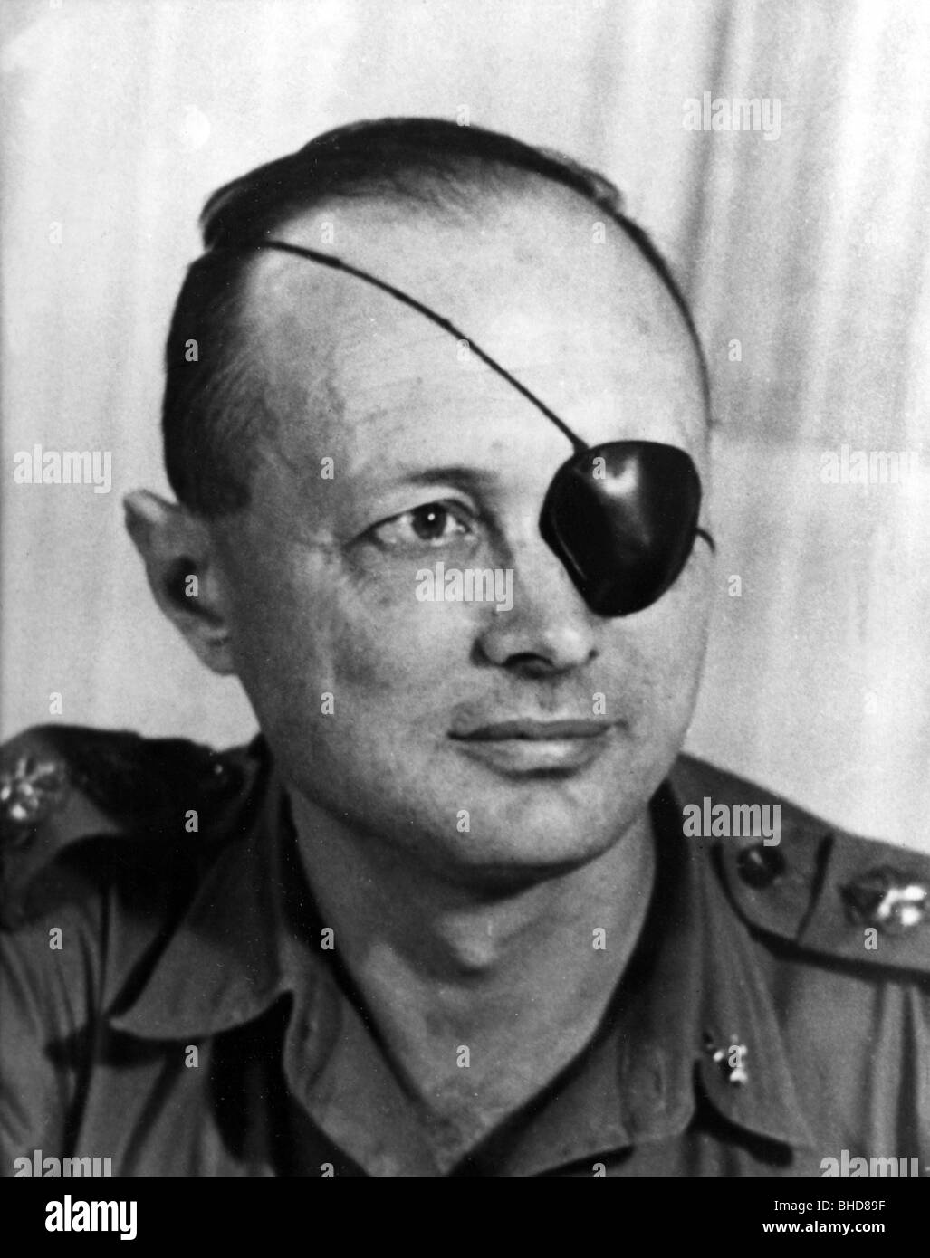 Dayan, Moshe, 20.5.1915 - 16.10.1981, israelischer General und Politiker, Stabschef der israelischen Streitkräfte 1953 - 1958, Porträt, 1958, Stockfoto