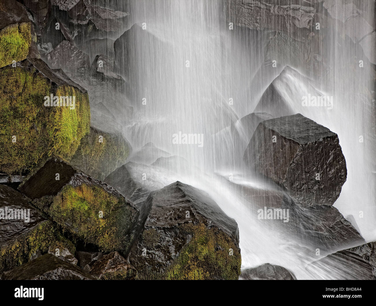 Svartifoss Wasserfälle, Nationalpark Skaftafell Island Stockfoto