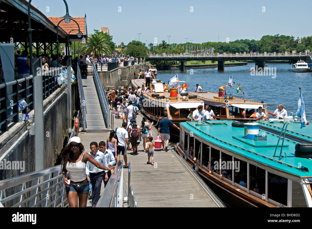 El Tigre Argentinien Delta Insel Flussinseln 17 Meilen nördlich von Buenos Aires Stockfoto