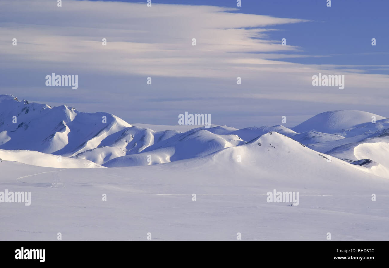 Winter, Mt.  Bramur in Landmannalaugar, Island Stockfoto Winter, Mt.  Bramur in Landmannalaugar, Island Stockfoto