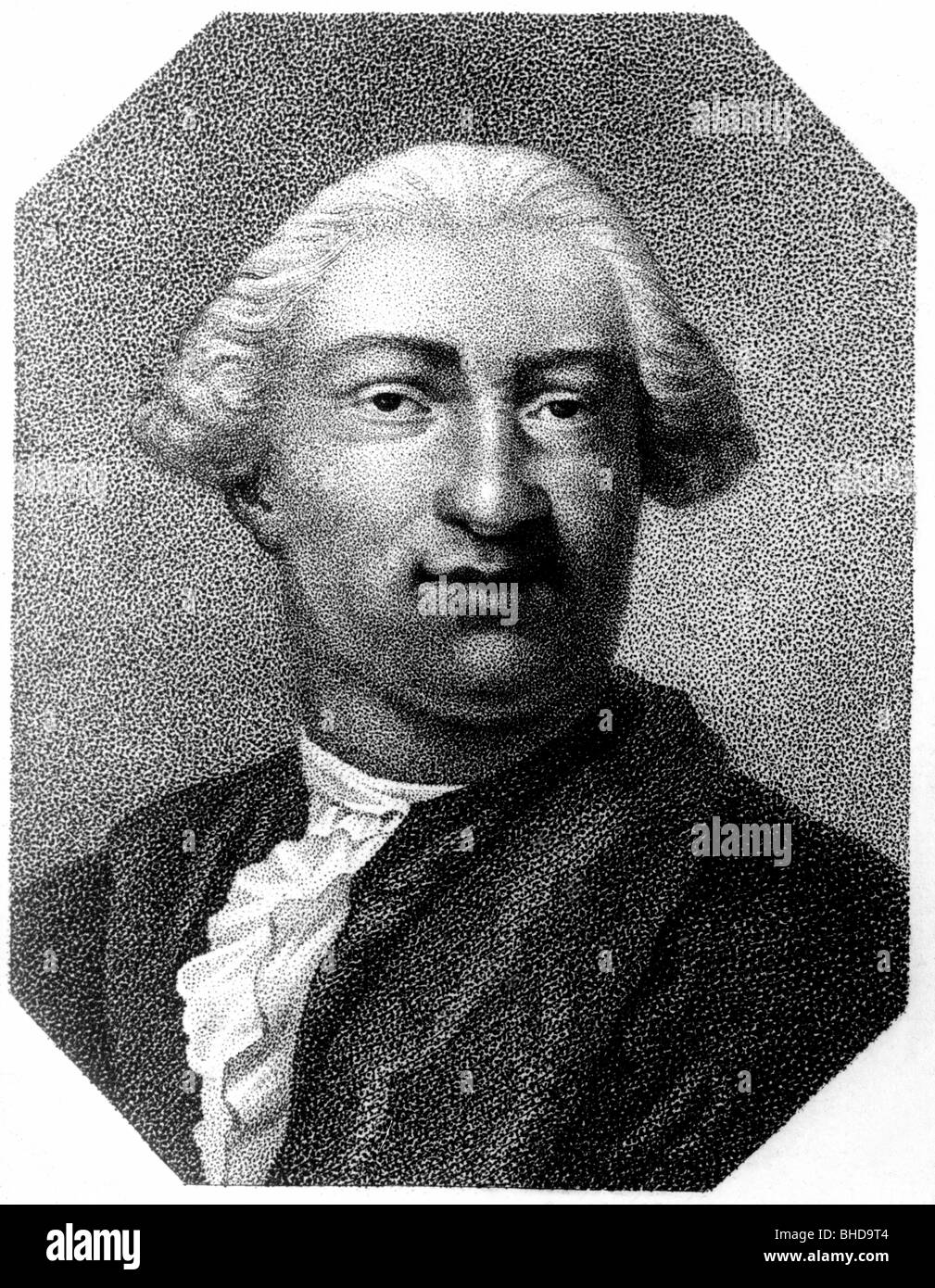 Goldoni, Carlo, 25.2.1707 - 6.1.1793, Italienische Autor/Autorin, Porträt, Kupferstich von G. Zumpe, Artist's Urheberrecht nicht gelöscht werden Stockfoto