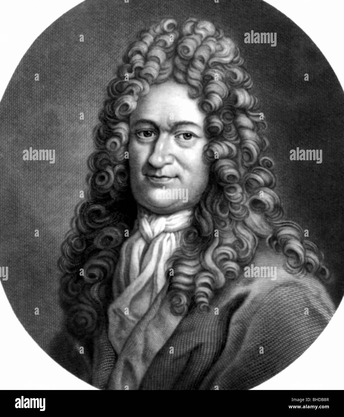 Soz, Dr. Wilhelm, 1.7.1646 - 14.11.1716, deutscher Philosoph, Porträt, Gravur von I.F. Bause, Stockfoto