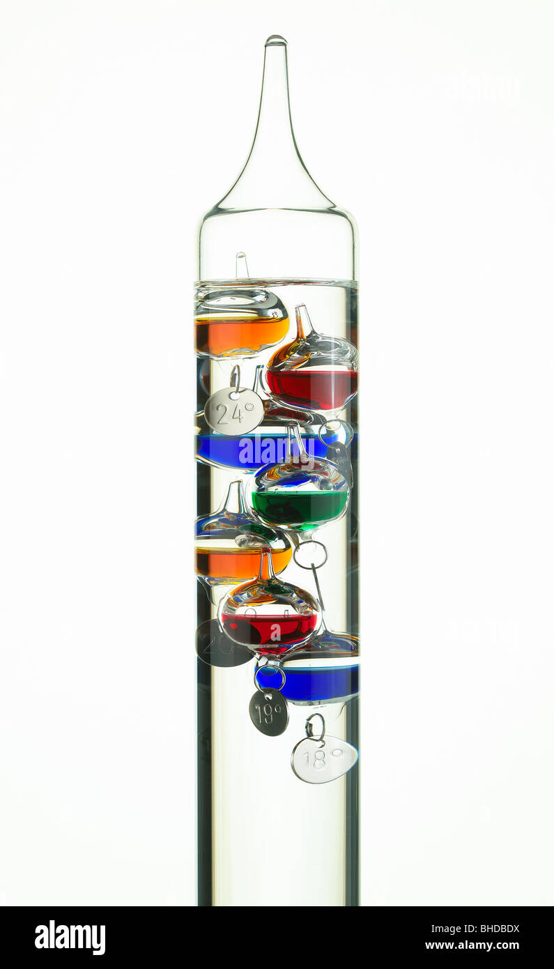 GALILEOGLASTHERMOMETER Stockfotografie Alamy