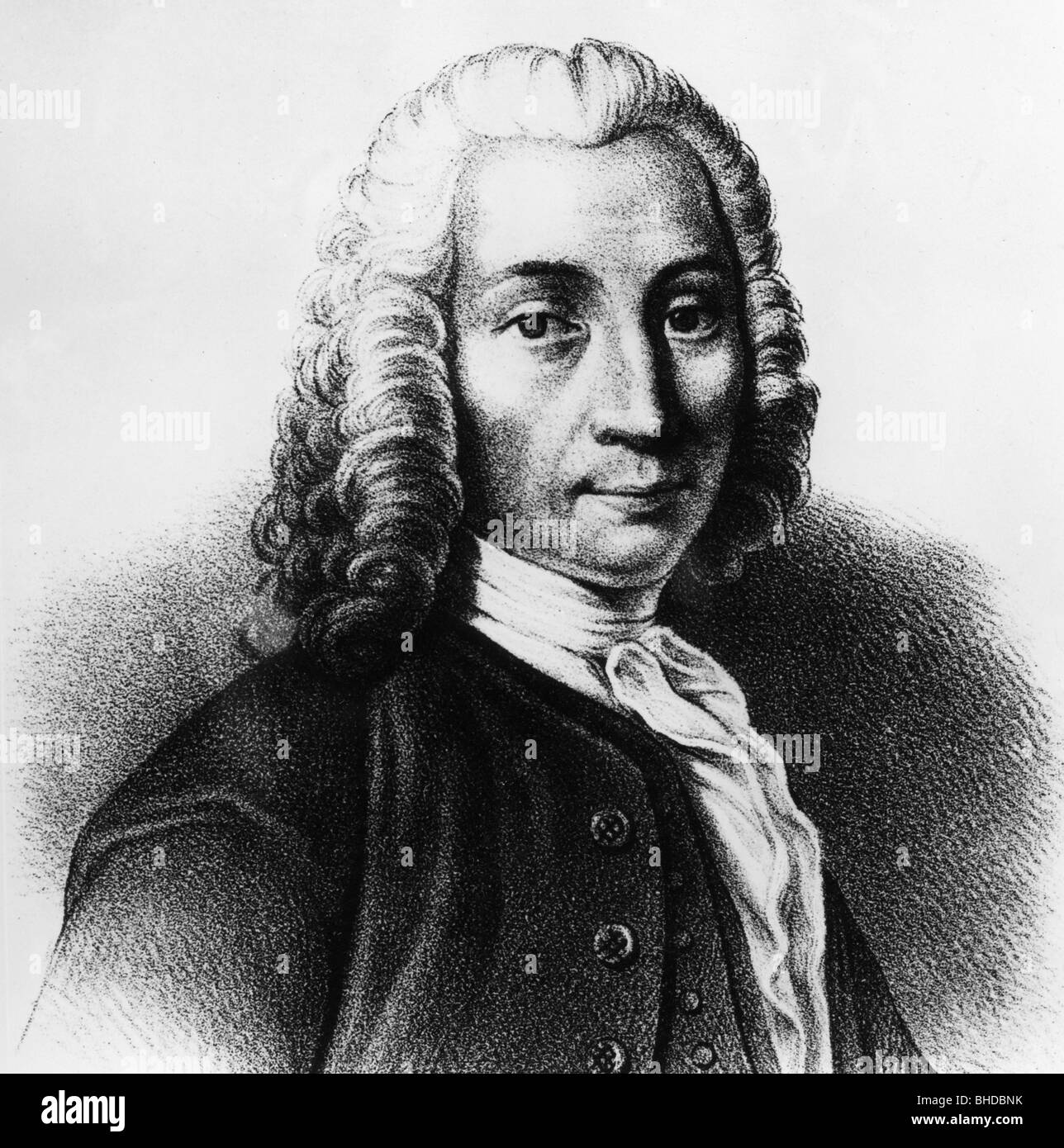 Celsius, anders 27.11.1701 - 25.4.1744, schwedischer Astronom, Porträt, lithograph, 18. Jahrhundert, Stockfoto