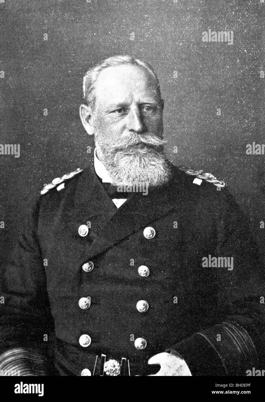 Holtzendorff, Henning von, 9.1.1853 - 7.6.1919, deutscher Admiral, halbe Länge, Oberführer der Hochseeflotte, Stockfoto