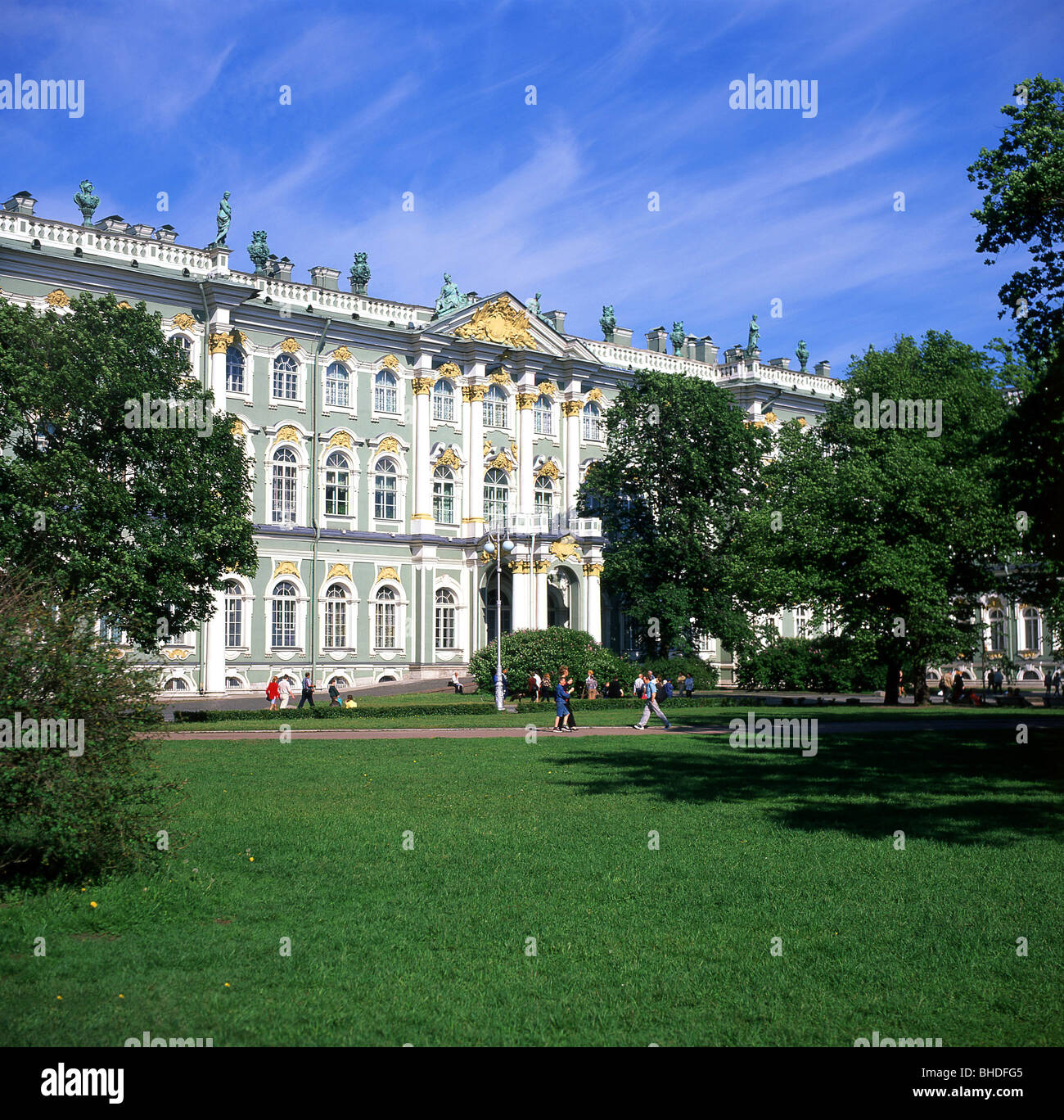 Eremitage, Palastplatz, St. Petersburg, Nordwestregion, Russland Stockfoto
