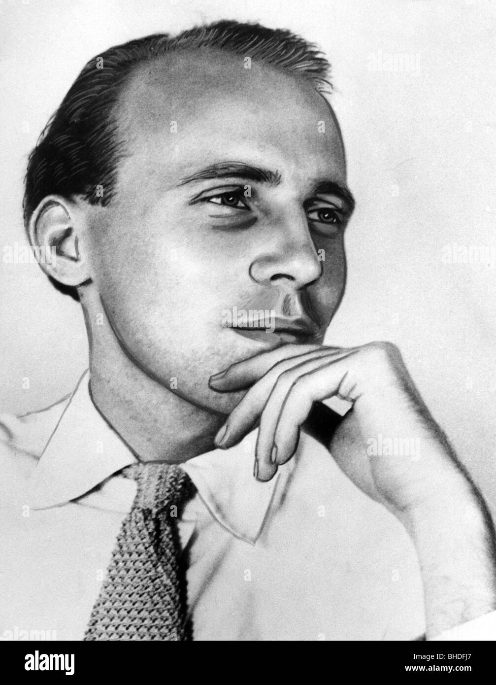 Henze, Hans Werner, 1.7.1926 - 27.10.2012, deutscher Komponist, Porträt, retuschiertes Foto, Stockfoto