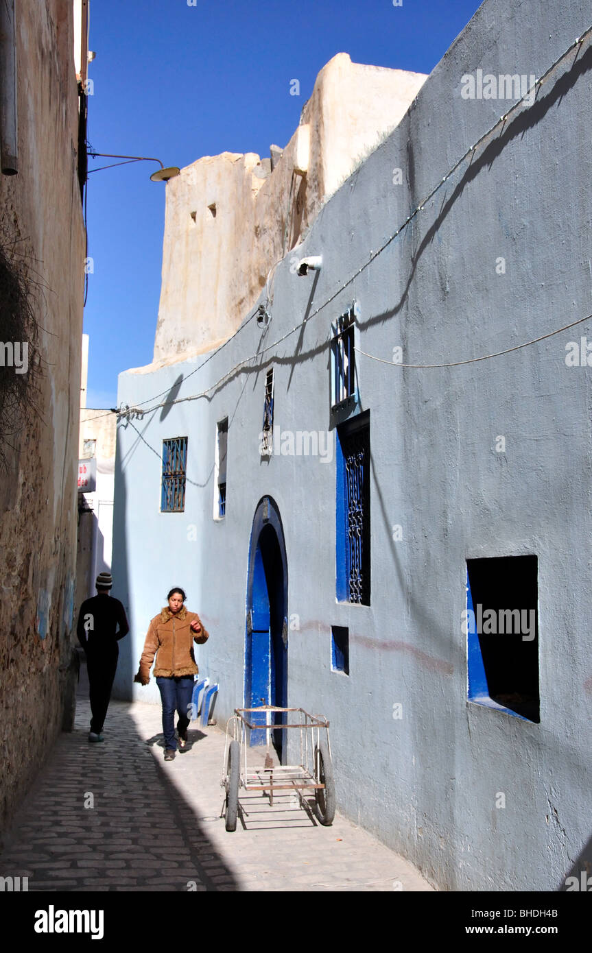 Gasse in Sousse, Sousse Governorate, Medina von Sousse, Tunesien Stockfoto