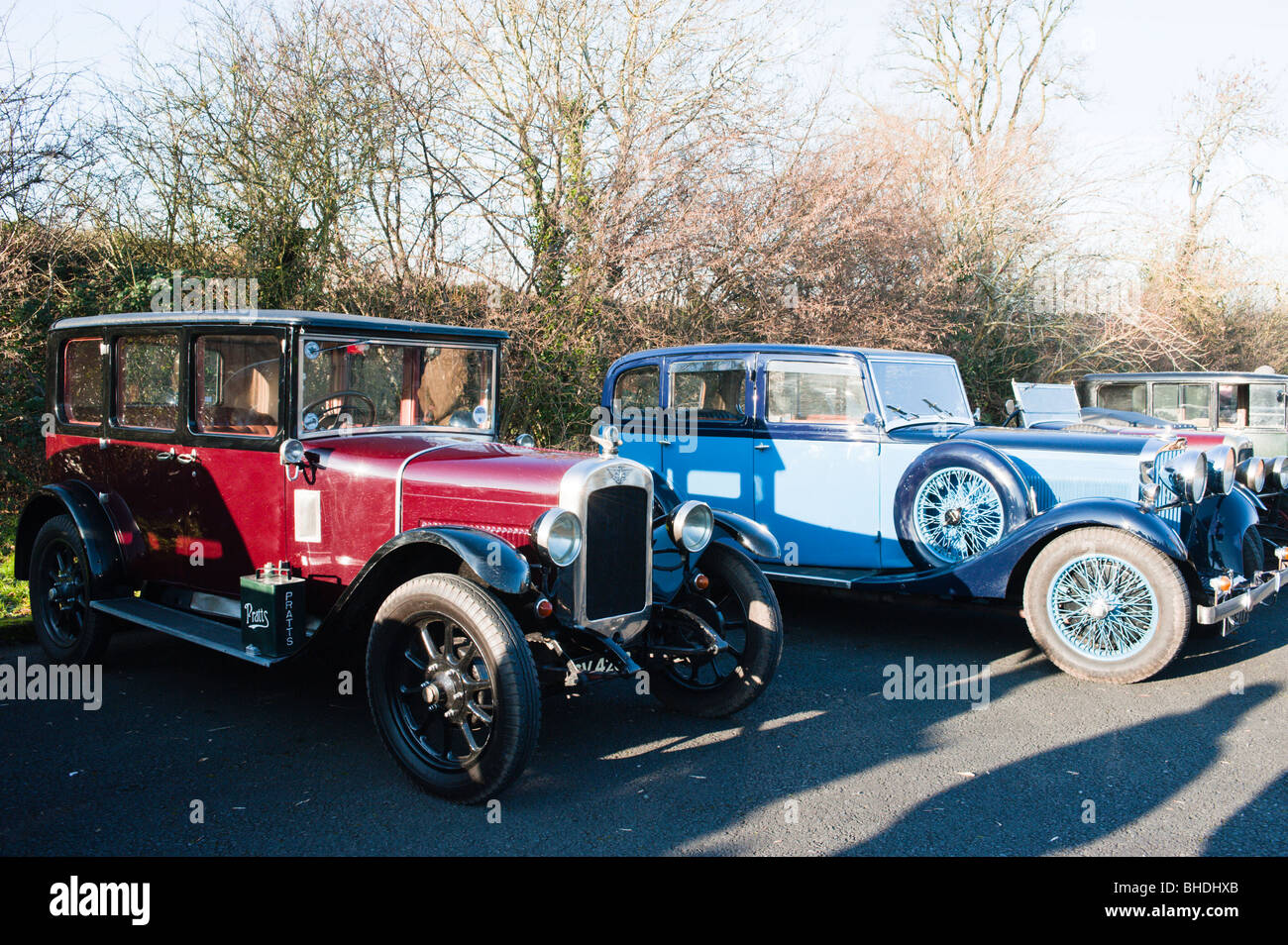 Oldtimer Sportwagen Club treffen auf viel Marcle in Herefordshire Stockfoto