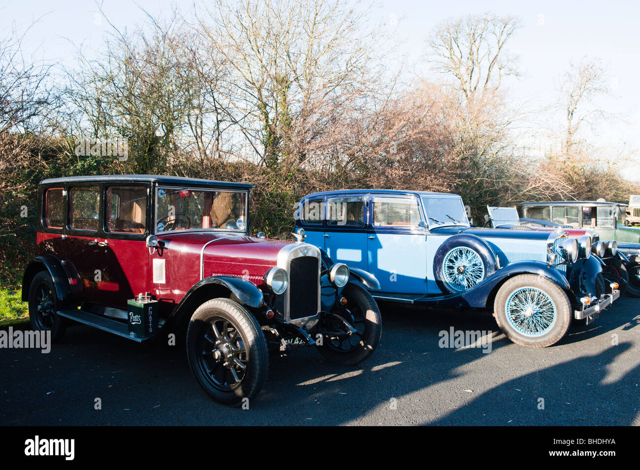 Oldtimer Sportwagen Club treffen auf viel Marcle in Herefordshire Stockfoto