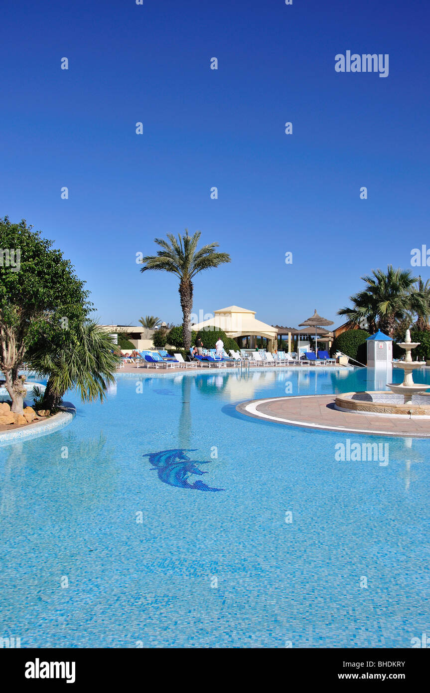 Schwimmbad, Riu ClubHotel Bellevue Park, Port El Kantaoui, Gouvernorat Sousse, Tunesien Stockfoto