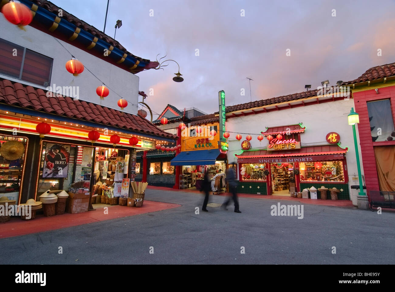 Los Angeles Chinatown Plaza. Stockfoto
